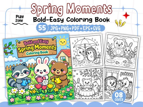 Bold Easy Spring Moments Coloring Book: A Complete Guide for KDP Creators