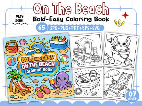 Crafting a Market-Ready KDP Interior with Bold Easy on the Beach Coloring Pages