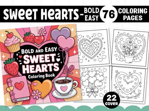 Cute Easy Sweet Hearts Coloring Pages: A Practical Resource for KDP Creators and Coloring Enthusiasts