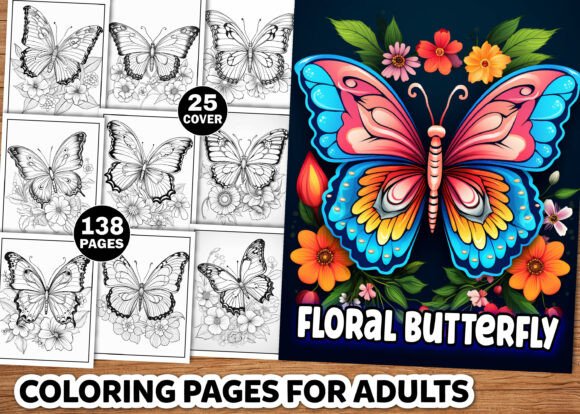 Floral Butterfly Coloring Book for Adult: A Creative Escape for Mindful Relaxation