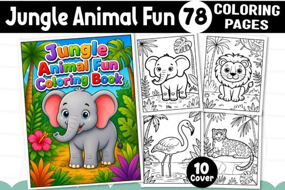Jungle Animal Fun Coloring Pages for Creative Projects