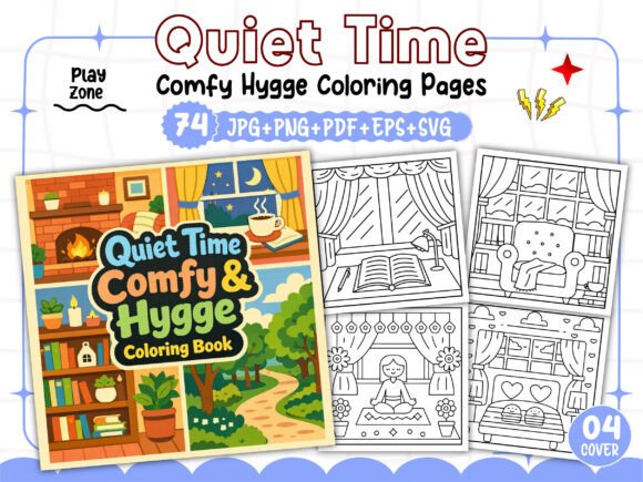 Quiet Time Comfy Hygge Coloring Book
