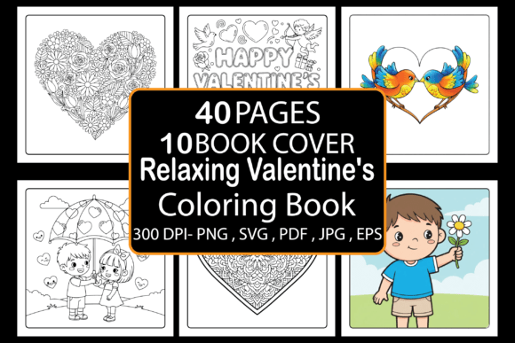 Relaxing Valentine's Day Coloring Book – A Practical Digital Asset for Creators and Publishers