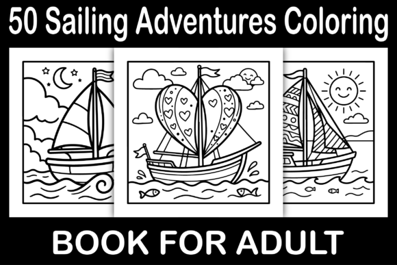 Sailing Adventures Coloring Pages for Creative Publishing