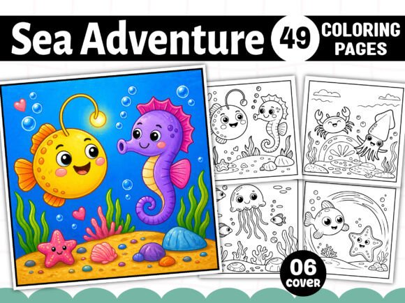 Sea Adventure Coloring Pages for Adults