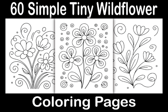 Simple Tiny Wildflower Coloring Pages for Creative Projects