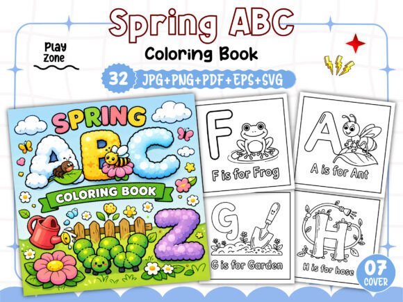 Spring ABC Coloring Book for Kids: A Creative and Educational Tool for Young Learners