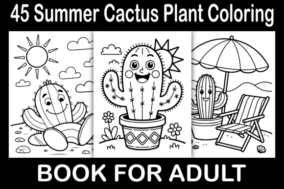 Summer Cactus Plant Coloring Book: A Versatile KDP Interior Solution for Creatives